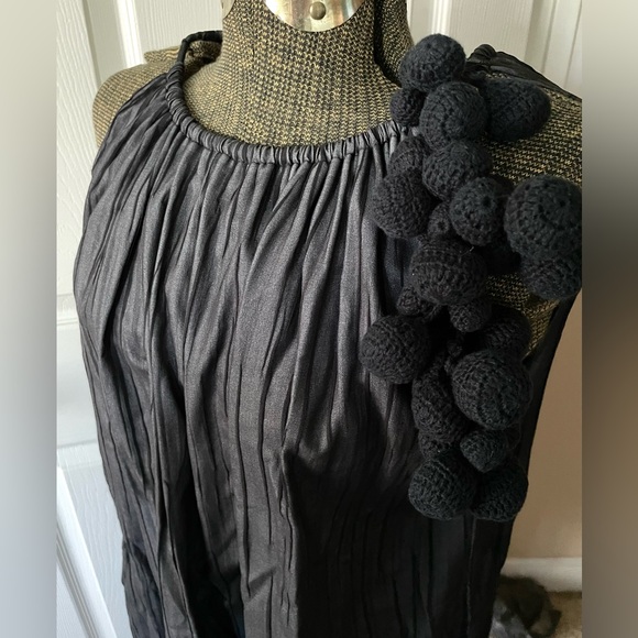 Anthro Girls from Savoy Shares Branchflower Silk Pleated Belted Dress Size 10 - Picture 4 of 10